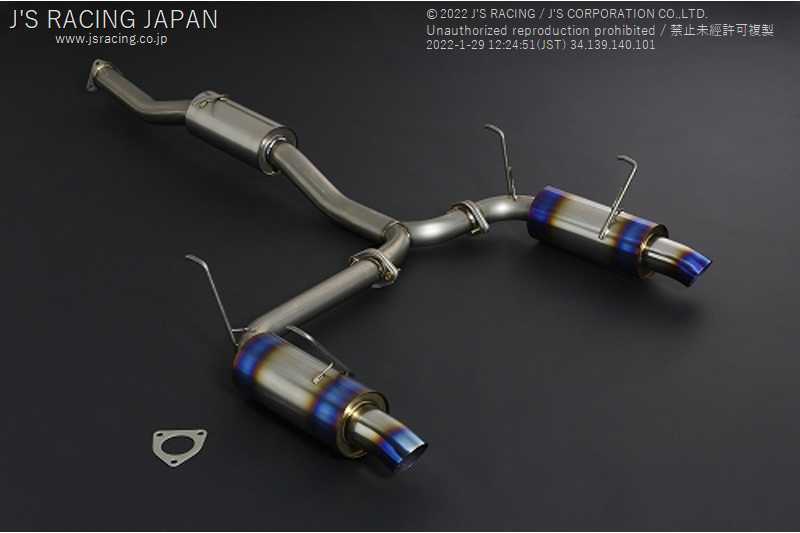 J'S RACING TYPE-GT R304 SUS EXHAUST DUAL 70RS FOR HONDA S2000 AP1