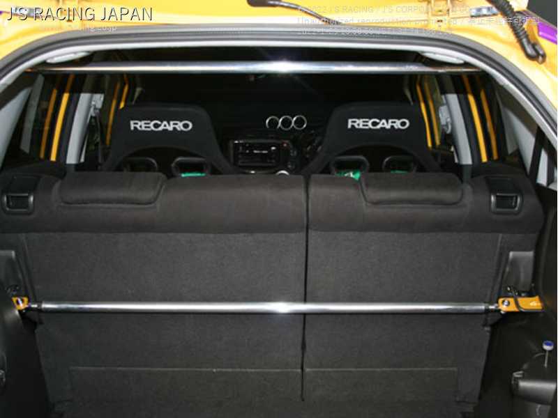 J'S RACING REAR TOWER BAR FOR HONDA FIT GE TB-F3-R - Black Hawk Japan