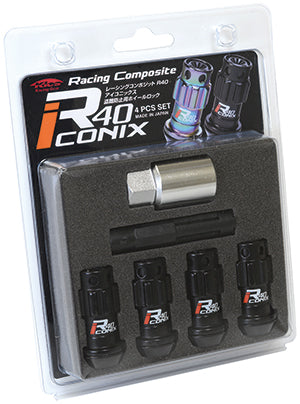 KYO-EI RACING COMPOSITE R40 ICONIX LOCK 4PCS SET (M12xP1.5) (ALUMINUM CAP) YIA4-1KR