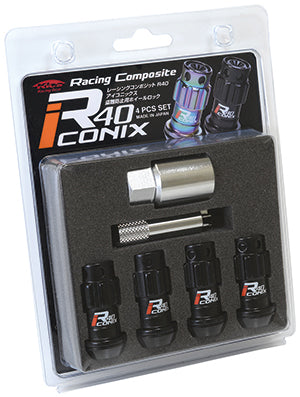 KYO-EI RACING COMPOSITE R40 ICONIX LOCK 4PCS SET (M12xP1.25) (RESIN CAP) YIF4-3KU
