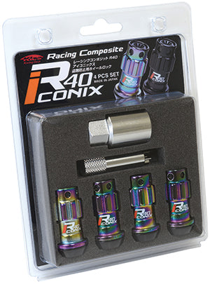 KYO-EI RACING COMPOSITE R40 ICONIX LOCK 4PCS SET (M12xP1.5) (RESIN CAP) YIF4-1NU