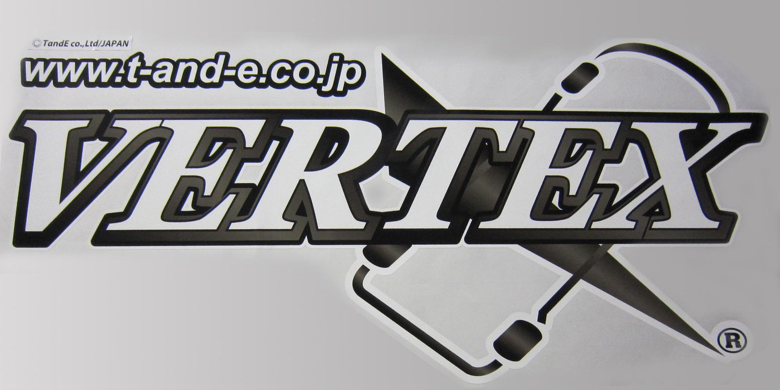 CAR MAKE T&E VERTEX BODY STICKER WHITE LOGO 2 PIECES SET FOR  CARMAKETE-02887