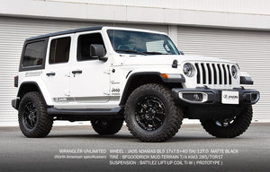 JAOS ADAMASBL5 17X7.5J 44 5H127 MATTE BLACK WHEEL FOR JEEP WRANGLER JK B900E775MB