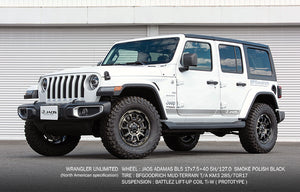 JAOS ADAMASBL5 17X7.5J 44 5H127 SMOKE POLISH BLACK WHEEL FOR JEEP WRANGLER JL B900E775SPB