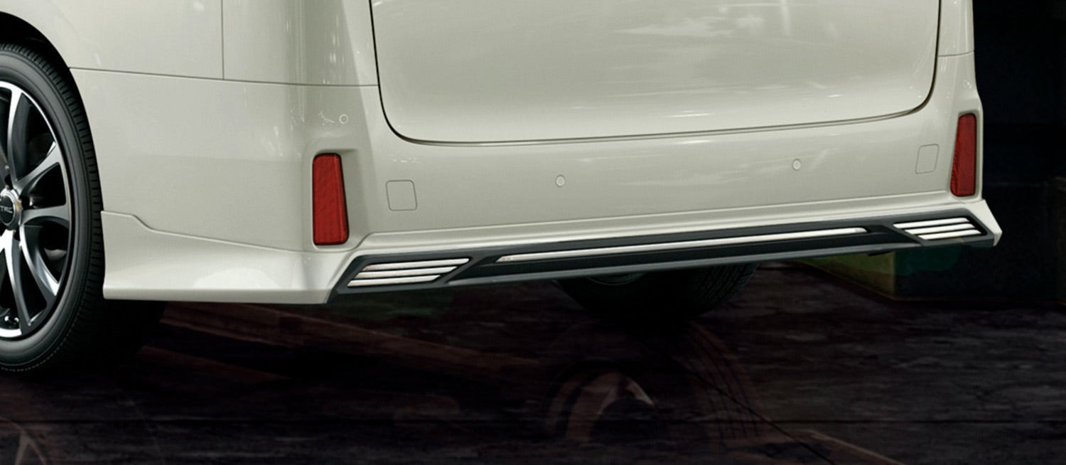 TRD REAR BUMPER SPOILER WHITE PEARL (070)  For Alphard 3# Aero  MS343-58003-A0