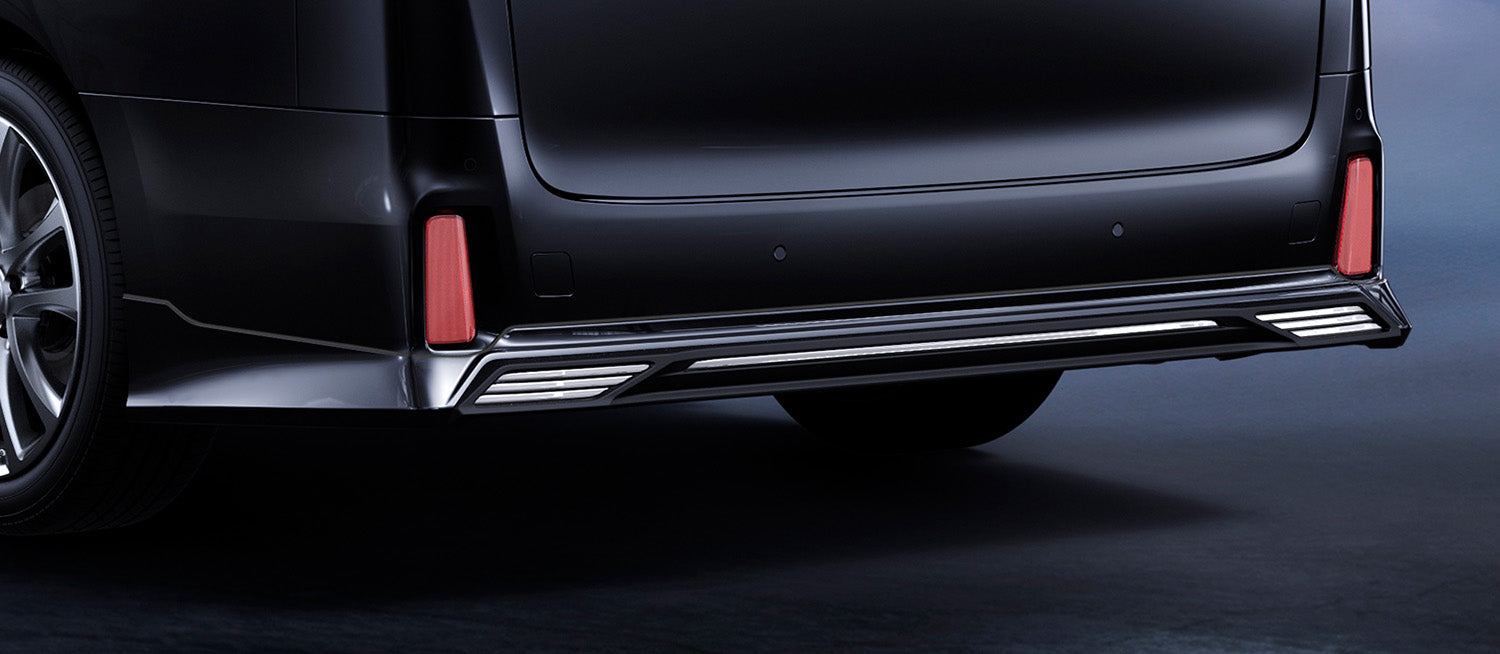 TRD REAR BUMPER SPOILER BURNING BLACK (222)  For VELLFIRE 3# Aero  MS343-58003-C2