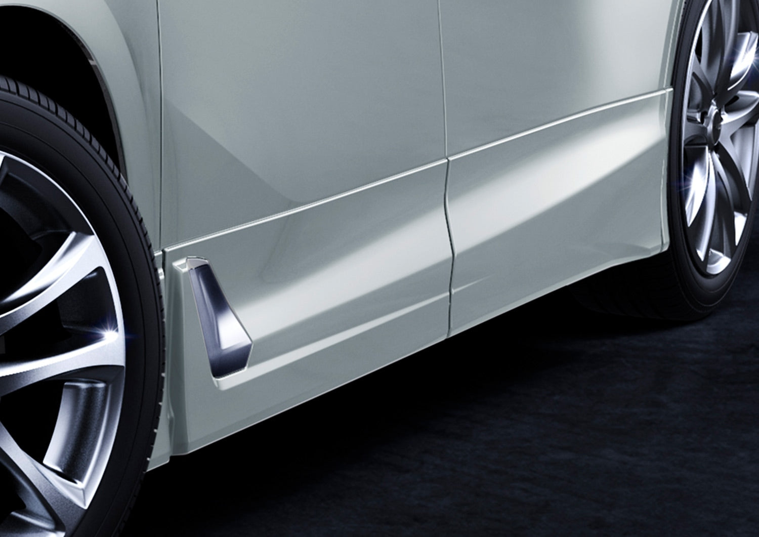 TRD SIDE SKIRTS AND BLACK (202)  For VELLFIRE 3# Aero  MS344-58007-C0