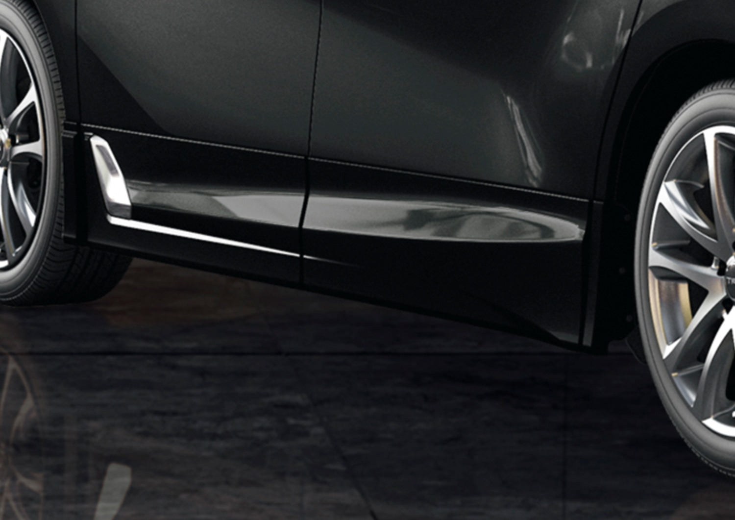 TRD SIDE SKIRTS AND BLACK (202)  For Alphard 3# Aero  MS344-58005-C0