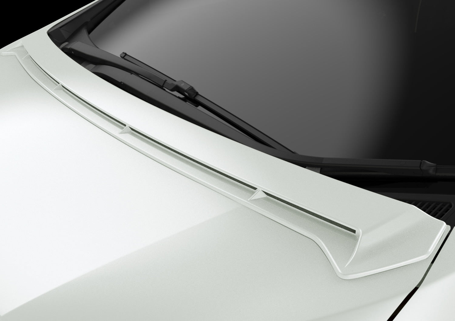 TRD FRONT HOOD EXTENSION BLACK (202)  For Alphard 3# Std  MS347-58001-C0