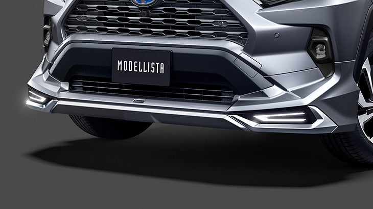 MODELLISTA FRONT SPOILER LED FRONT SILVER FOR TOYOTA RAV4 MXAA52 54 AXAH52 54 D2531-60120-B0
