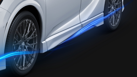 TRD SIDE SKIRT UNPAINTED FOR LEXUS RX500H RX450H RX350 2022- MS344-48012-NP