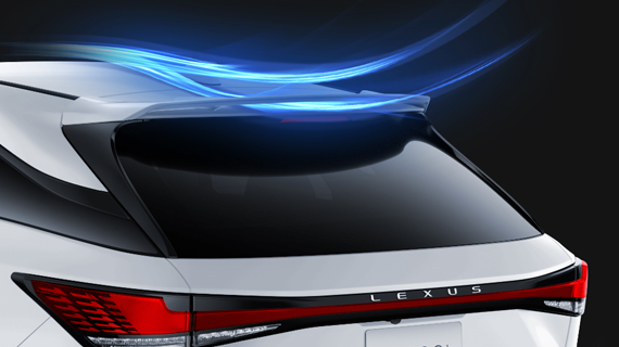 TRD REAR WING BLACK 223 FOR LEXUS RX500H RX450H RX350 2022- MS342-48002-C0