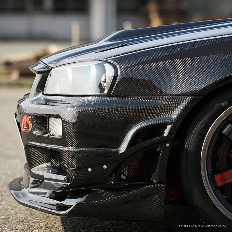 AUTO SELECT DEVIL SPOILER CFRP FOR NISSAN SKYLINE GT-R BNR34 AS-CBN-DVS-R34-CFRP