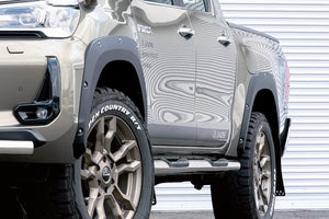 JAOS FENDER GARNISH TYPE-X PAINTED MATTE BLACK FOR TOYOTA HILUX SURF 125 B135098MB