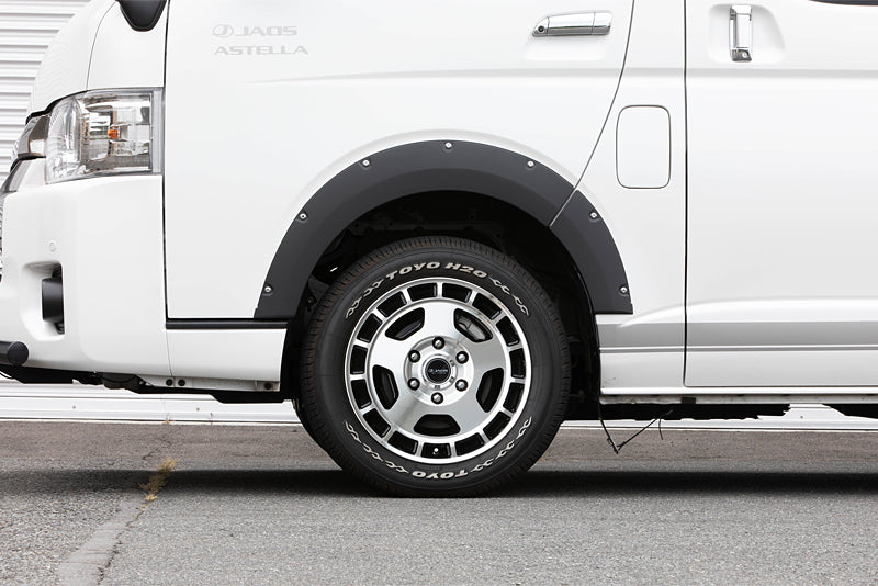 JAOS FENDER GARNISH TYPE-X PAINTED MATTE BLACK FOR TOYOTA HIACE 200 B135201MB