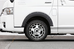 JAOS FENDER GARNISH TYPE-X PAINTED MATTE BLACK FOR TOYOTA HIACE 200 B135201MB