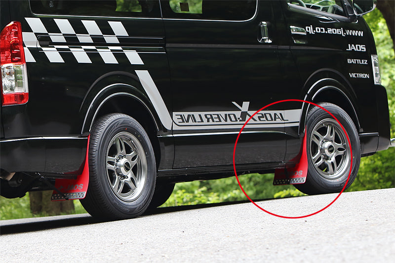 JAOS MUDGUARD III FRONT SET RED FOR TOYOTA HIACE 200 B621201F