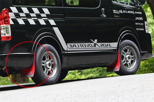 JAOS MUD GUARD III REAR SET RED FOR TOYOTA HIACE 200 B621201R