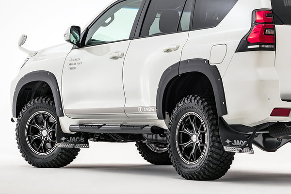 JAOS MUD GUARD III REAR SET BLACK FOR TOYOTA LAND CRUISER PRADO