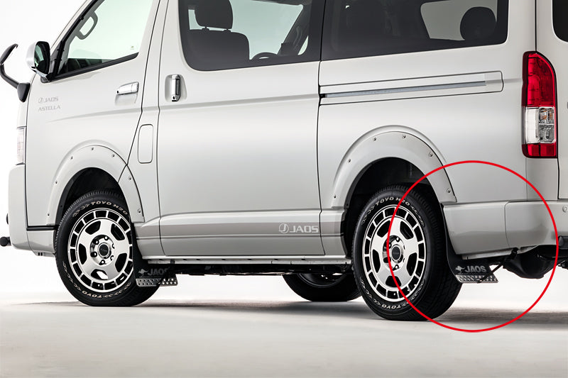 JAOS MUD GUARD III REAR SET BLACK FOR TOYOTA HIACE 200 B622201R