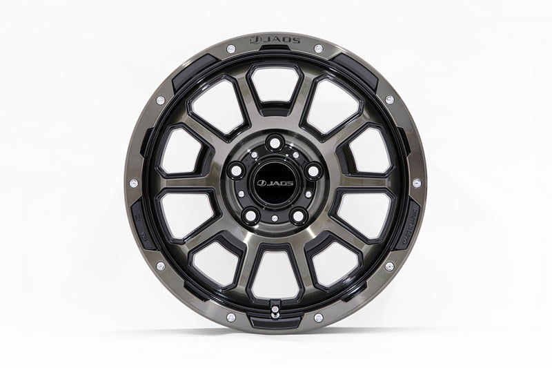 JAOS ADAMASBL5 17X7.5J 44 5H127 SMOKE POLISH BLACK WHEEL FOR JEEP WRANGLER JL B900E775SPB