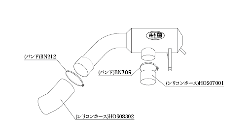 KAKIMOTO RACING INTAKE CHAMBER FOR SUBARU IMPREZA XV GT7  BIC357