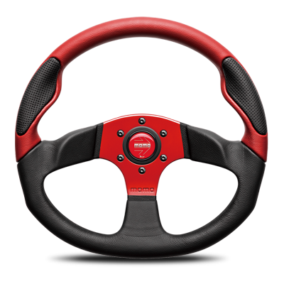 MOMO COMMANDO 2 RED STEERING WHEEL C-64 - Black Hawk Japan