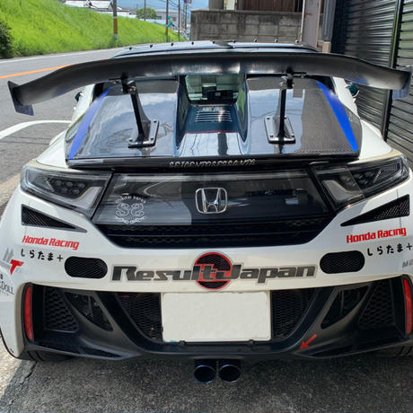Result Japan GT wing s660 中古品　FRP 黒塗装手渡し RESULT JAPAN GT WING LEGAL TYPE FRP UNPAINTED FOR HONDA S660 JW5