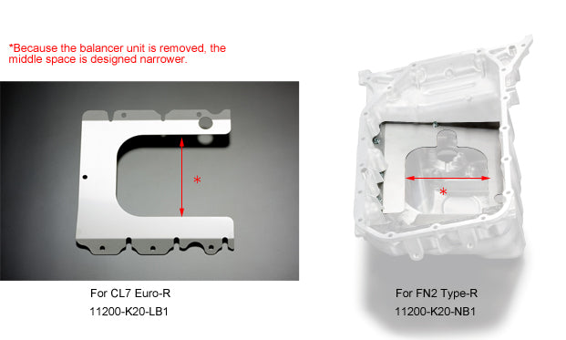 TODA RACING Balancer Shaft Killer Optional Baffle plate  For ACCORD EuroR K20A 11200-K20-LB1
