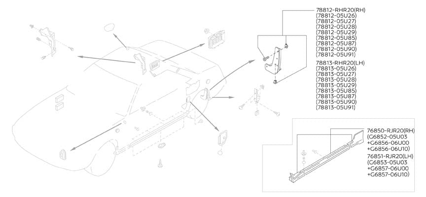 NISMO MUD GUARD RH  For Skyline GT-R BNR32 RB26DETT 78812-RHR20