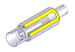 REINHARD CANNONBALL UNIVERSAL MUFFLER 01 SINGLE STAINLESS EXHAUST 01SRI 100-130-60
