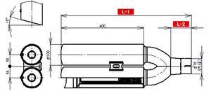 REINHARD CANNONBALL UNIVERSAL MUFFLER 02 DUAL STAINLESS EXHAUST 02SR