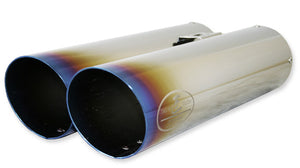 REINHARD CANNONBALL UNIVERSAL MUFFLER 02 DUAL TITANIUM EXHAUST 02SRTI