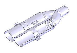 REINHARD CANNONBALL UNIVERSAL MUFFLER 02 DUAL TITANIUM EXHAUST 02SRTI