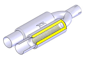 REINHARD CANNONBALL UNIVERSAL MUFFLER 03 DOUBLE STAINLESS EXHAUST 03SR