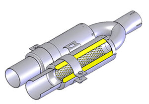 REINHARD CANNONBALL UNIVERSAL MUFFLER 03 DOUBLE TITANIUM EXHAUST 03SRTI