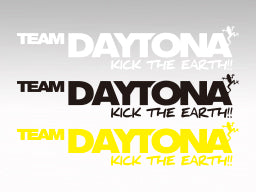 RAYS TEAM DAYTONA OFFICIAL STICKER TEAM DAYTONA KICK THE EARTH STICKER (NUKI LETTER TYPE) YELLOW FOR  7404-39