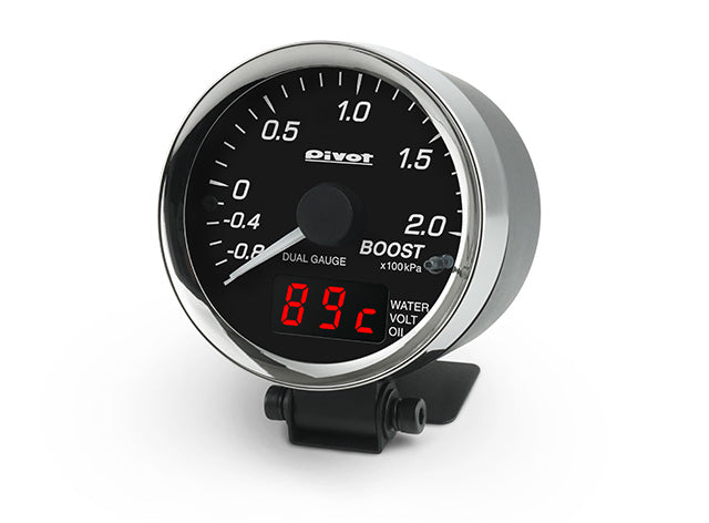 PIVOT DUAL GAUGE PRO 60MM WH/BL FOR DAIHATSU CAST L250 260S KF (T / C) DPB-X2