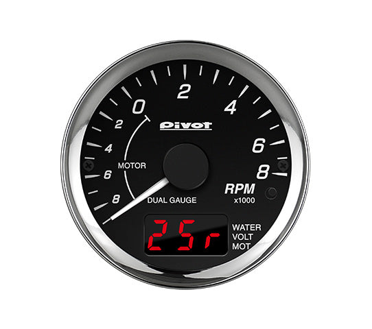 PIVOT DUAL GAUGE PRO 60MM WH/BL FOR TOYOTA PRIUS ZVW30 2ZR-FXE DPT-H