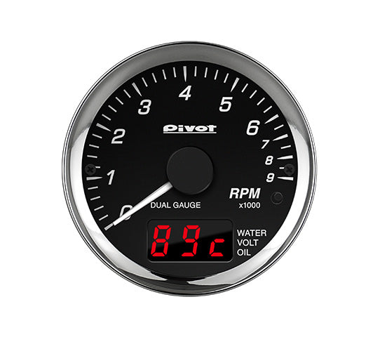 PIVOT DUAL GAUGE PRO 60MM TACHO WH/BL FOR TOYOTA WISH ZGE20 25W 2ZR-FAE DPT