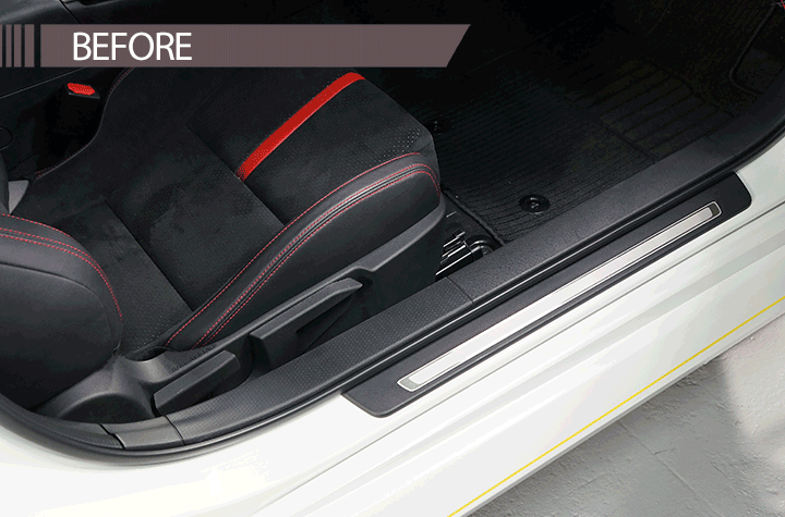 AXIS-PARTS DOOR SILL KICK GUARD GUARD BLACK STITCHING LEATHER FOR TOYOTA GR86 ZN8 SUBZRU BRZ ZD8 DSG-8B2-013BL