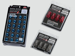 RAYS DURA SERIES DURALUMIN LOCK & NUT SET L37 STRAIGHT TYPE 4 NUTS PACK ORANGE M12X1.5 FOR  7402-ORANGE-M12-1-5-5