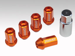 RAYS DURA SERIES DURALUMIN LOCK & NUT SET L42 STRAIGHT TYPE (FOR 5H) 16 19HEX NUTS, 4 LOCK NUTS, L60 KEY ADAPTER 19HEX 26Φ 1 BLUE M12X1.25 FOR  7402-BLUE-M12-1-25-9