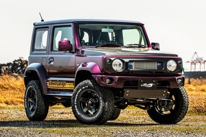 SHOWA GARAGE ABS FRONT BUMPER SPOILER UNPAINTED WITHOUT HEADLIGHT WASHER FOR SUZUKI JIMNY JB74W E00600-JL