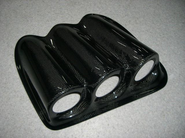 YR ADVANCE TRIPLE CARBON METER HOOD 60 MATT BLACK FOR MITSUBISHI LANCER EVOLUTION X CZ4A YR-ADVANCE-00003