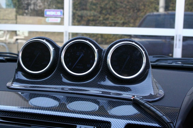 YR ADVANCE TRIPLE CARBON METER HOOD 60 MATT BLACK FOR MITSUBISHI LANCER EVOLUTION X CZ4A YR-ADVANCE-00003