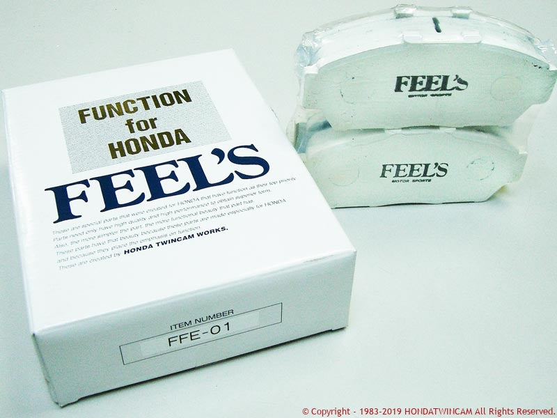 FEEL'S HONDA TWINCAM BRAKE PADS (EVO SERIES) REAR FOR HONDA CR-X EF9 Feels-00445
