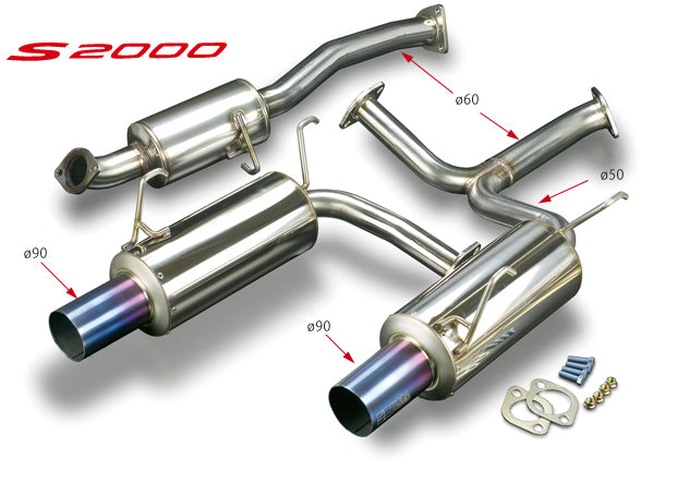 TODA RACING High Power Muffler System  For S2000 F20C F22C 18000-AP1-001
