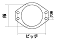 KAKIMOTO RACING FLANGE 90  FL.M09001 - Black Hawk Japan