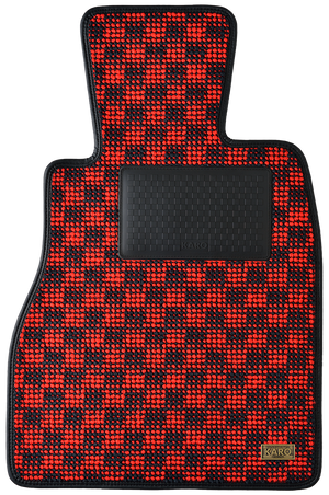 KARO FLAXY BRILLIANT RED FLOOR MATS FOR HONDA FIT GE AT FLAXY-2250-RED